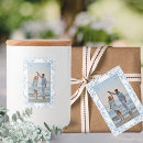 Search for blue and white border stickers Elegant