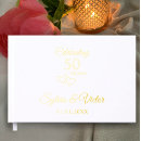 Search for 50th anniversary guest books Gold foil