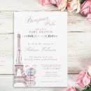 Search for watercolor french cafe invitations Bonjour bebe