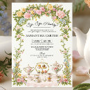 Search for garden tea bridal shower invitations Love is brewing