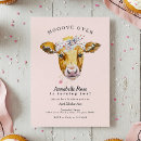 Search for pink farm birthday invitations Cow