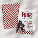 Search for motorcycle racing invitations Red