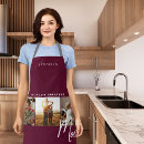 Search for burgundy aprons Mother