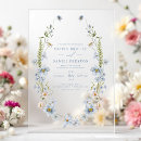Search for vintage botanical invitations Dusty blue
