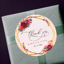 Search for pink floral wedding stickers Classic timeless typography