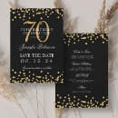 Search for woman seventieth birthday invitations Gold