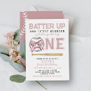 Search for pink baseball invitations Batter up