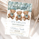 Search for triplet baby shower invitations For kids