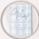 Search for plaid baby boy shower invitations Gingham