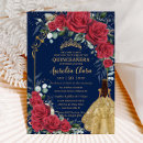 Search for navy blue gold quinceanera invitations Mexican spanish latina