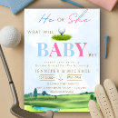 Search for golf gender reveal invitations Boy or girl