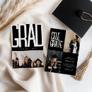 Search for black and white graduation invitations Contemporary