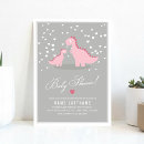 Search for dinosaur baby girl shower invitations Modern