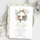 Search for botanical first communion invitations Watercolor