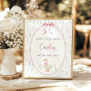 Search for candy guessing game sign posters Girl baby shower