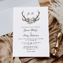 Search for deer antler wedding invitations Rustic country