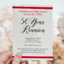 Search for red class reunion invitations Elegant