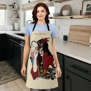 Search for vintage lady aprons Red