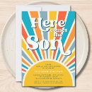 Search for retro baby boy shower invitations Sunshine