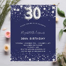 Search for winter 30th birthday invitations Silver