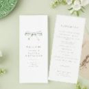 Search for vintage wedding programs Sage green