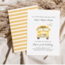 Search for wheels on the bus birthday invitations Transportation