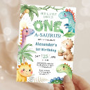 Search for dinosaur 1st birthday invitations Cute