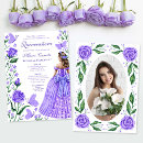 Search for lilac quinceanera invitations Elegant girly