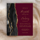 Search for burgundy black wedding invitations Modern