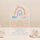 Search for rainbow gender reveal invitations Modern