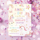 Search for pastel unicorn birthday invitations Magical birthday party