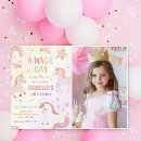 Search for unicorn photo birthday invitations Rainbow unicorn party