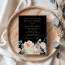 Search for peach black wedding invitations Gold
