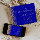 Search for royal blue and gold wedding invitations Modern