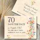 Search for 70th birthday save the dates Watercolor