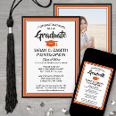 Search for orange black white invitations Modern