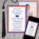 Search for orange and blue graduation invitations Modern