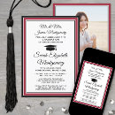 Search for red black white graduation invitations Class of 2025