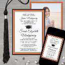 Search for black and orange graduation invitations Class of 2025