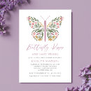 Search for butterfly kisses baby shower invitations Floral
