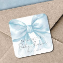 Search for blue baby shower square stickers It's a boy