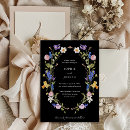 Search for elegant blue and orange wedding invitations Wildflowers