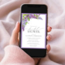 Search for lilac bridal shower invitations Botanical