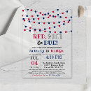 Search for red white and due baby shower invitations Patriotic party celebration