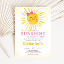 Search for sunshine baby girl shower invitations Pink yellow