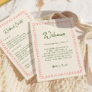 Search for timeline wedding invitations Welcome letter