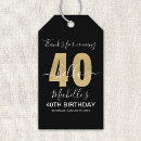 Search for 40th birthday gift tags Glitter