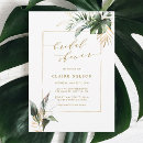 Search for watercolor leaves bridal shower invitations Modern