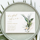Search for watercolor leaves bridal shower invitations Modern