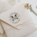 Search for round return address labels rubber stamps Monogram script